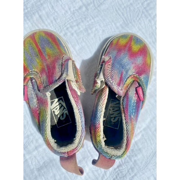 Vans Girl's Slip-On Rainglow Rainbow Colorful Baby Toddler -Size 4.0 Play Shoes - Picture 9 of 14